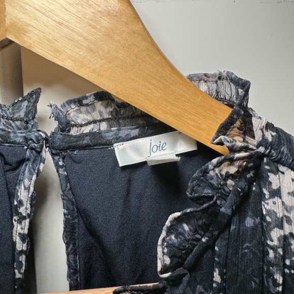 Joie Dress Women's MD Blue Black Sleeveless Mini Sheer Baltic Fairy Whimsigoth - Picture 4 of 6